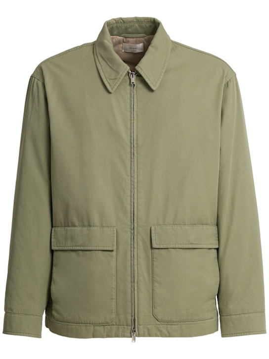 The Row: Justo cotton & cashmere jacket - Fossil - men_0 | Luisa Via Roma