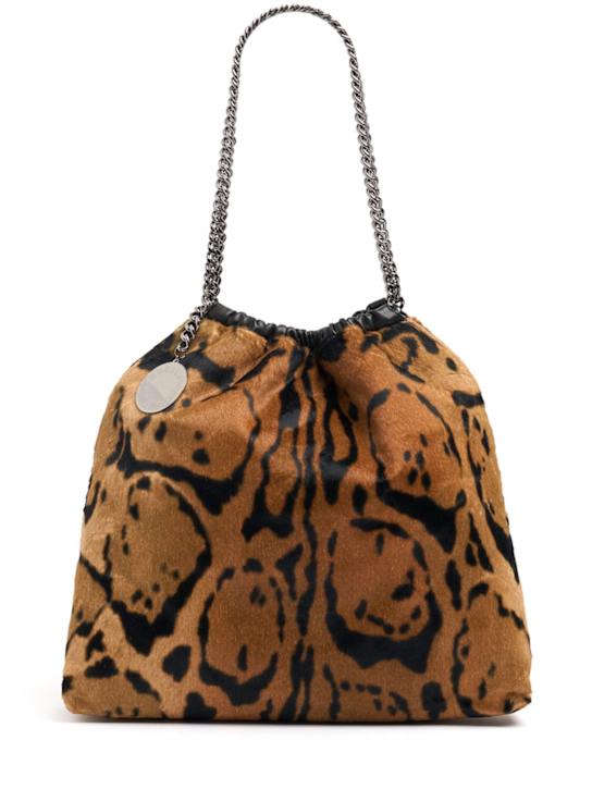 Stella McCartney: Borsa media Falabella stampa ocelot - Multi/Marrone - women_0 | Luisa Via Roma