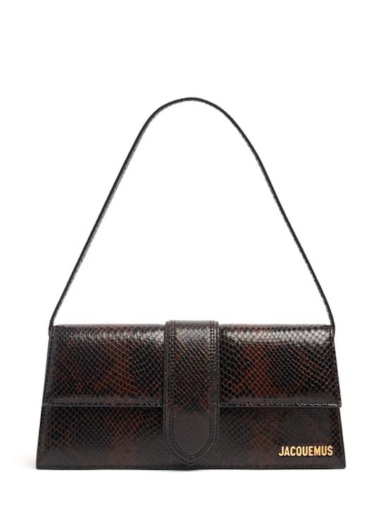 Jacquemus: Schultertasche mit Schlangeneffekt "Le Bambino" - women_0 | Luisa Via Roma
