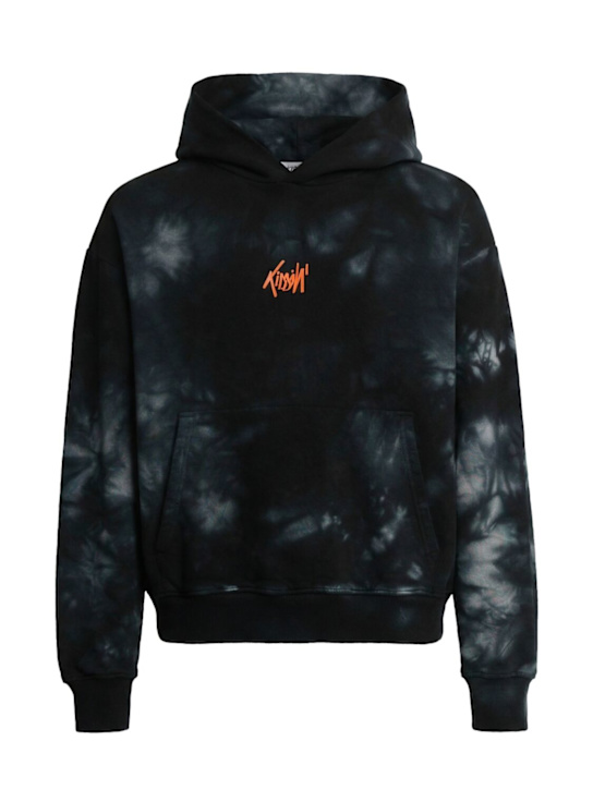 Kiddin: コットンブレンドフーデッドスウェットシャツ - ブラック - kids-girls_0 | Luisa Via Roma