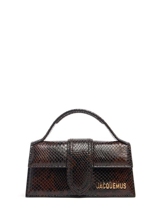 Jacquemus: Borsa Le Bambino in pelle effetto serpente - women_0 | Luisa Via Roma