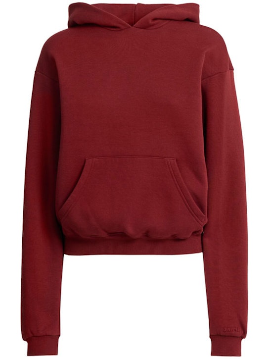 Skims: Cotton blend classic hoodie - Merlot - women_0 | Luisa Via Roma