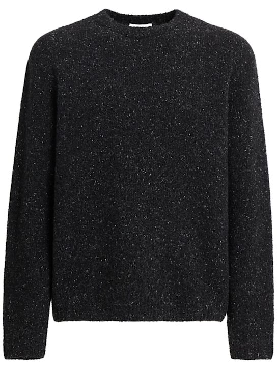 The Row: Aksel crewneck cashmere blend sweater - Charcoal - men_0 | Luisa Via Roma