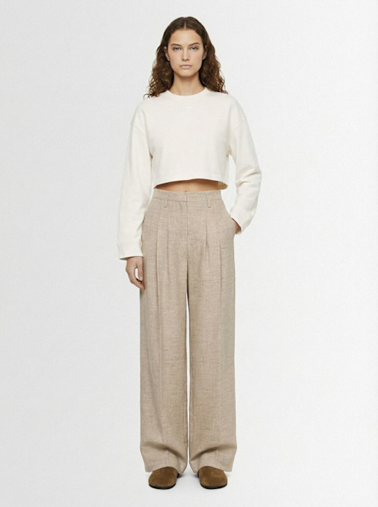 Birgitte Herskind: Lotus linen blend wide pants - Grau - women_1 | Luisa Via Roma