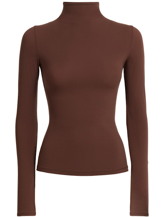 Skims: 尼龙混纺高领上衣 - 可可色 - women_0 | Luisa Via Roma