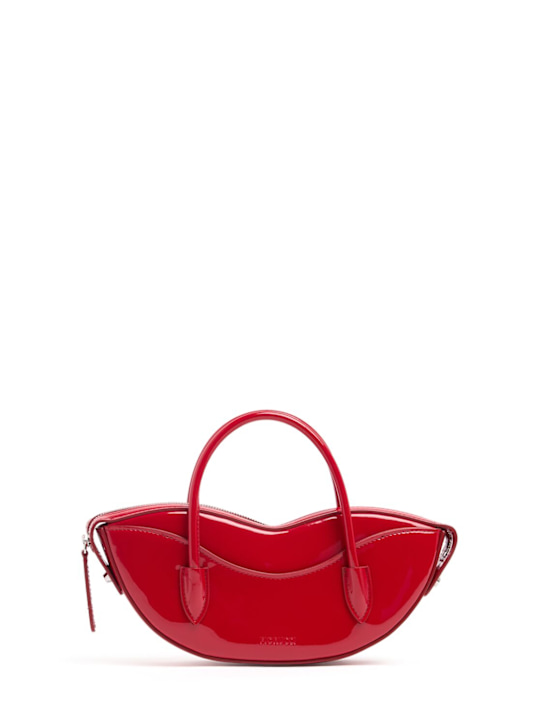 Fiorucci: Mini Lips vinyl top handle bag - Rot - women_0 | Luisa Via Roma