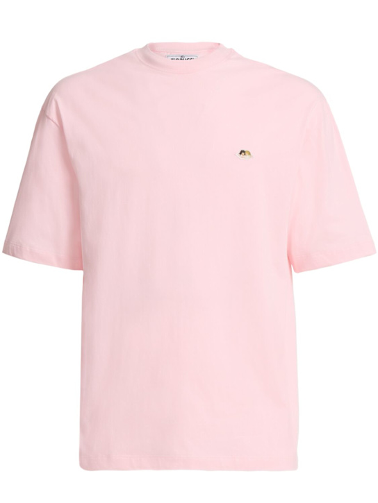 Fiorucci: Angel patch relaxed fit t-shirt - Rosa - men_0 | Luisa Via Roma