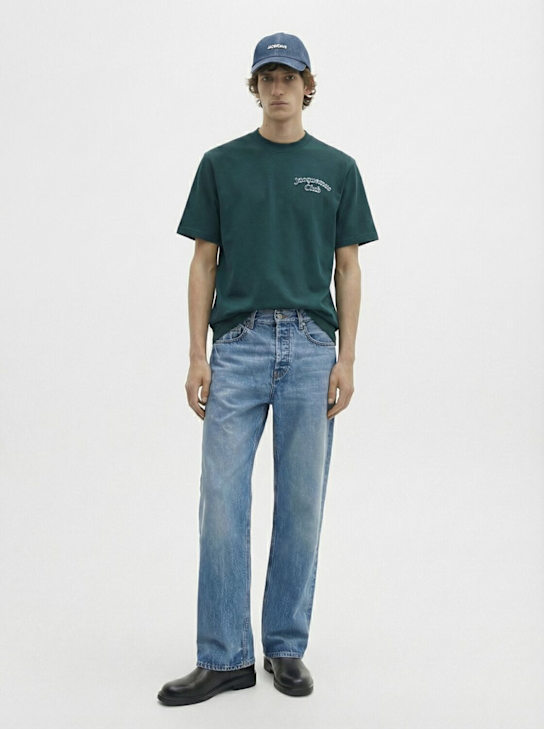 Jacquemus: Le T-shirt Club cotton t-shirt - Dark Green - men_1 | Luisa Via Roma