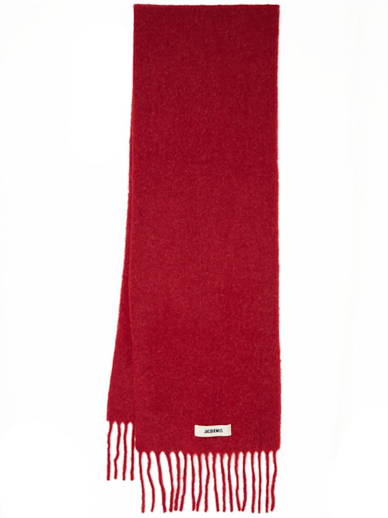 Jacquemus: L'Echarpe Carro mohair blend scarf - men_0 | Luisa Via Roma