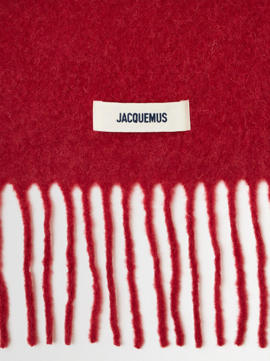 Jacquemus: L'Echarpe Carro mohair blend scarf - men_1 | Luisa Via Roma