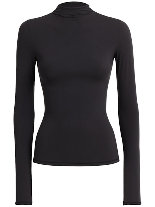Skims: Nylon blend turtleneck top - Ónix - women_0 | Luisa Via Roma