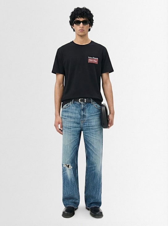 Maison Margiela: Cotton t-shirt - チャコール - men_1 | Luisa Via Roma