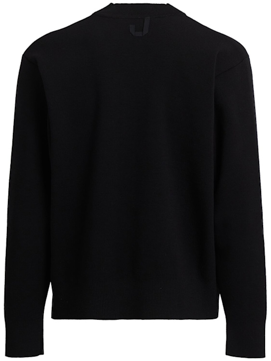 Jacquemus: Le Cardigan Doppio wool cardigan - Black - men_1 | Luisa Via Roma