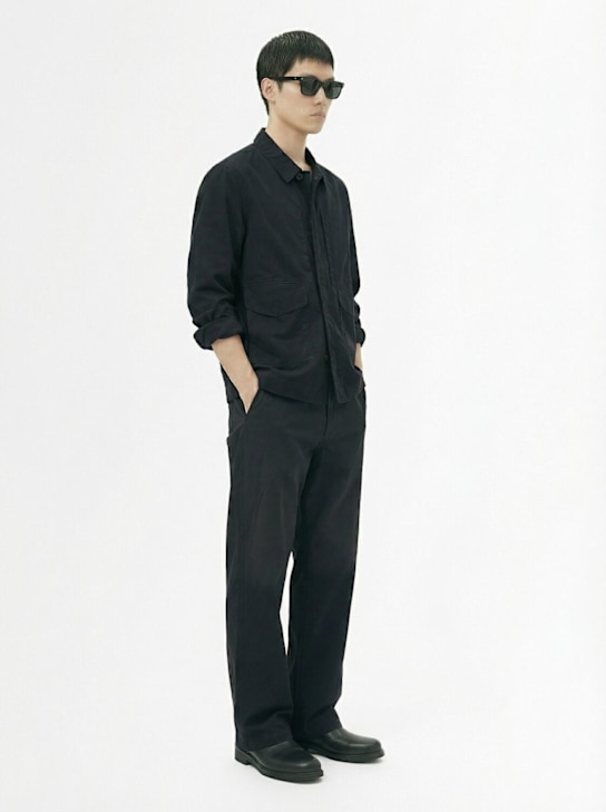 Massimo Osti Studio: Cotton & poly overshirt - Negro - men_1 | Luisa Via Roma