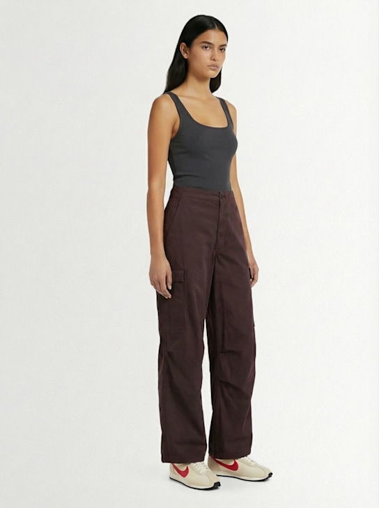 Skims: Cotton blend rib tank top - Soot - women_1 | Luisa Via Roma