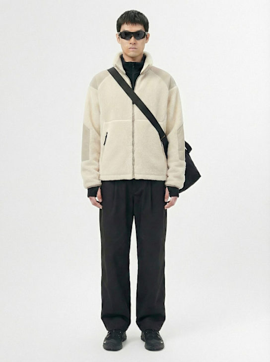 Goldwin: Polartec high loft fleece jacket - Ivory - men_1 | Luisa Via Roma