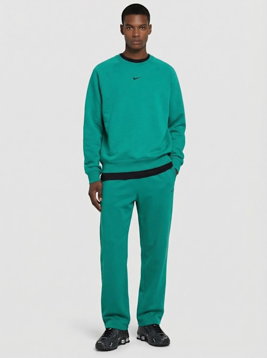 Nike: Sweat-shirt en molleton à col rond Nocta - Neptune Green - men_1 | Luisa Via Roma