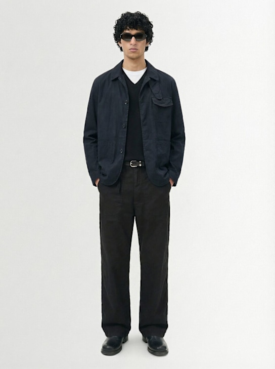 Massimo Osti Studio: Medium nylon jacquard jacket - Black - men_1 | Luisa Via Roma