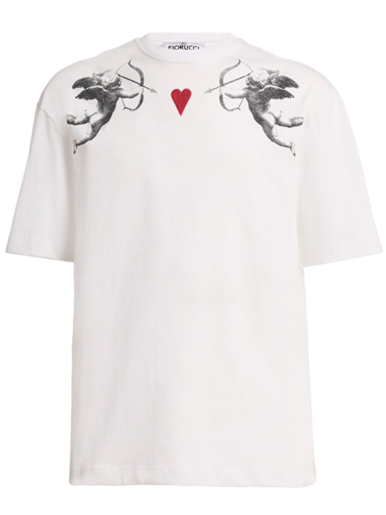 Fiorucci: Double Cupid relaxed t-shirt - ホワイト - men_0 | Luisa Via Roma