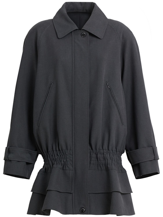 The Mannei: Short gabardine trench coat - women_0 | Luisa Via Roma