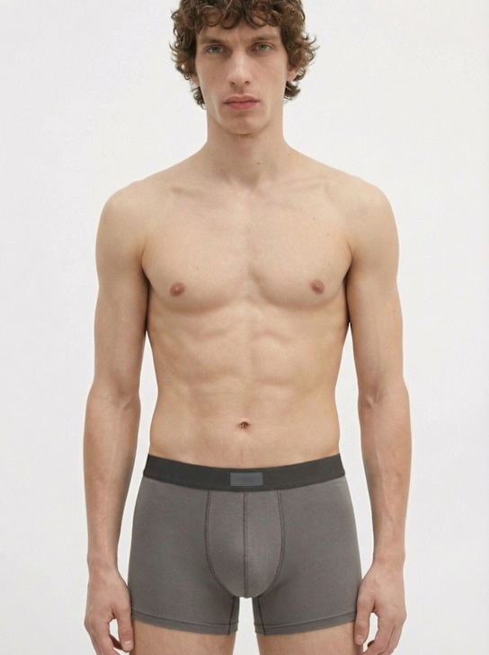 Skims: Pack of 3 cotton 5 inch boxer briefs - Heather Multi - men_1 | Luisa Via Roma