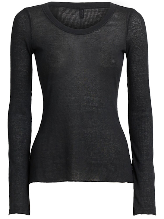 Skims: 混棉长袖上衣 - Soot - women_0 | Luisa Via Roma