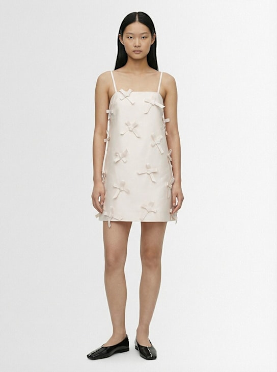 Jil Sander: Vestito in raso con fiocchi - women_1 | Luisa Via Roma