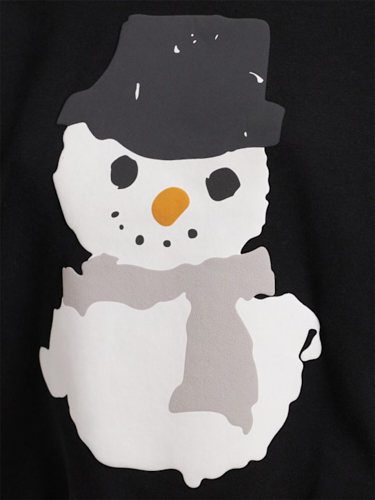 Skims: Classic nylon blend crewneck sweatshirt - Onyx Snowman - women_1 | Luisa Via Roma