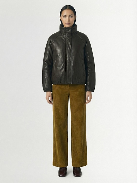 Proenza Schouler: Laney semigloss leather jacket - Black - women_1 | Luisa Via Roma