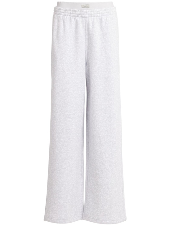 Skims: Cotton blend boxer sweatpants - Light Heather - women_0 | Luisa Via Roma