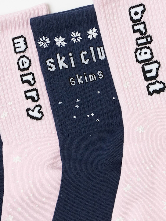 Skims: 混棉罗纹袜子2双套装 - 樱花色 - women_1 | Luisa Via Roma