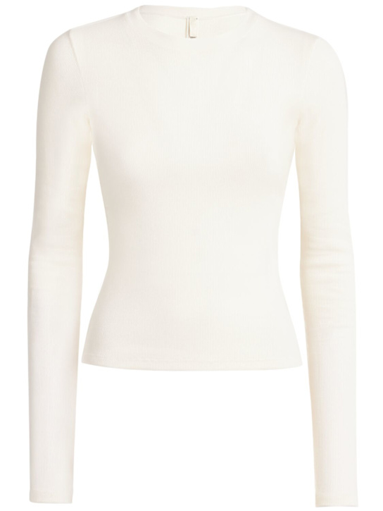 Skims: 弹力棉质长袖T恤 - 大理石色 - women_0 | Luisa Via Roma