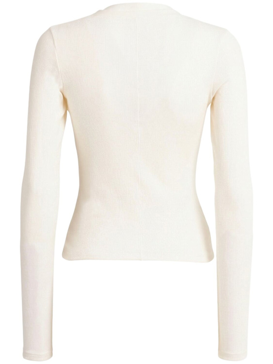 Skims: 弹力棉质长袖T恤 - 大理石色 - women_1 | Luisa Via Roma