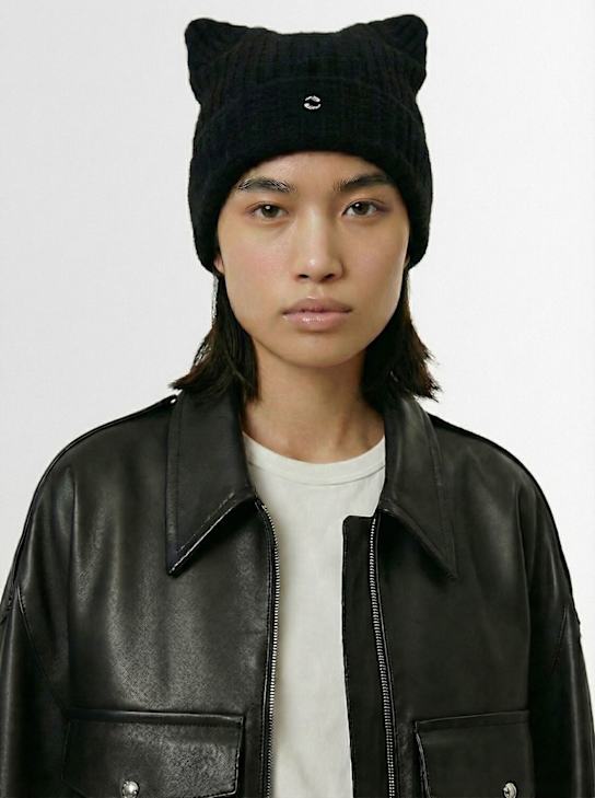 Coperni: Knitted wool horn beanie - women_1 | Luisa Via Roma