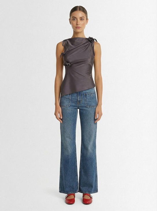 Coperni: Haut asymétrique en jersey stretch - women_1 | Luisa Via Roma