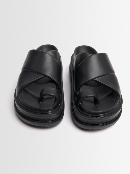 Sacai: Multiple sole橡胶拖鞋 - 黑色 - men_1 | Luisa Via Roma