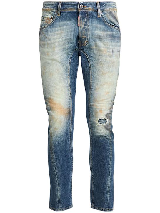 Dsquared2: Tidy Biker denim jeans - Navy - men_0 | Luisa Via Roma