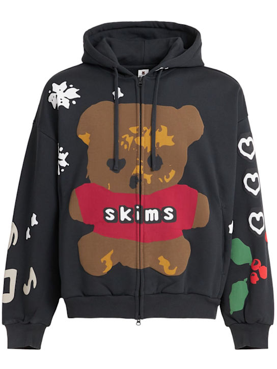 Skims: Sudadera de algodón con capucha - Onyx Teddy Bear - men_0 | Luisa Via Roma