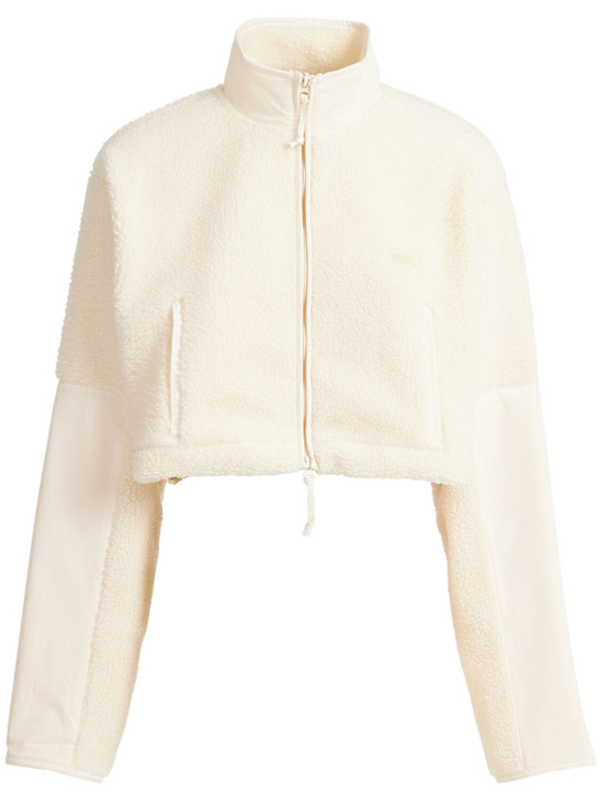 Skims: Teddy funnel neck cropped jacket - エクリュ - women_0 | Luisa Via Roma