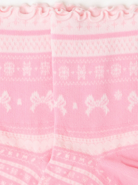 Skims: Cotton blend socks - Bubble Gum Bow - women_1 | Luisa Via Roma