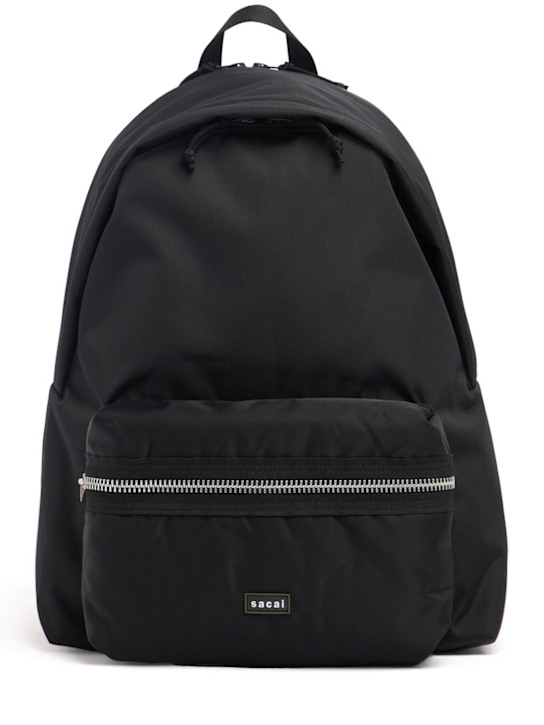 Sacai: Nylon backpack - Black - men_0 | Luisa Via Roma