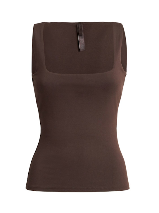 Skims: Square neck tank top - Espresso - women_0 | Luisa Via Roma