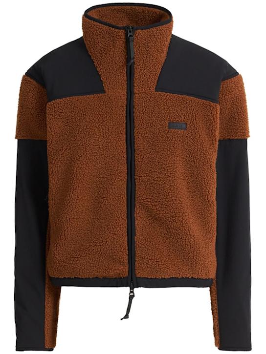 Skims: Teddy boxy zip up jacket - 奶茶色 - women_0 | Luisa Via Roma