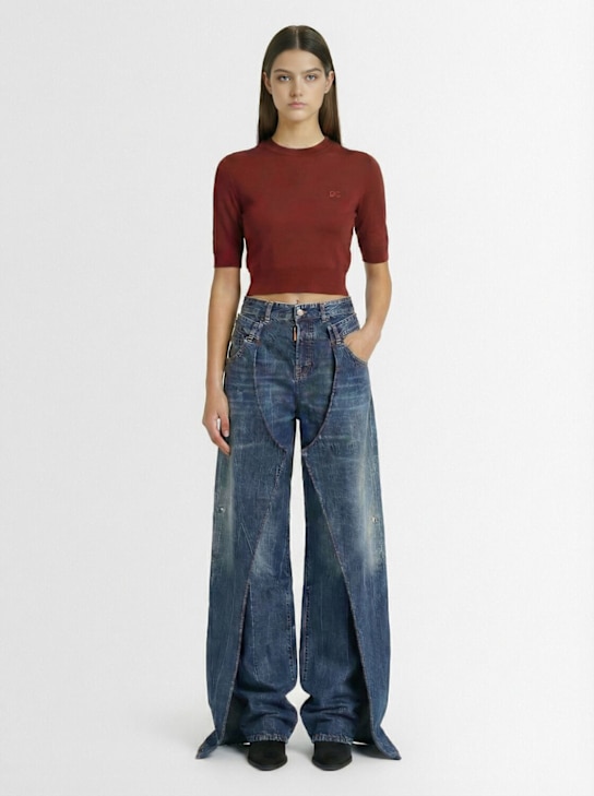 Dsquared2: BETTTER Double wrap baggy jeans - women_1 | Luisa Via Roma