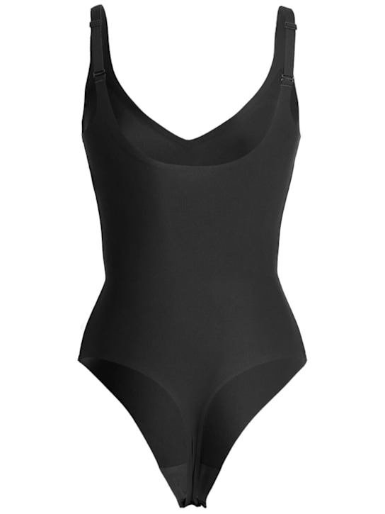 Skims: 锦纶混纺深V连体衣 - 黑色 - women_1 | Luisa Via Roma