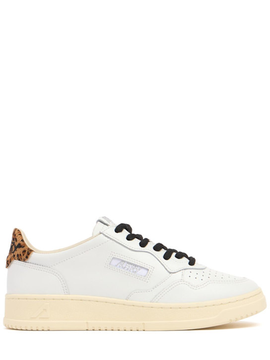 Autry: Medalist低帮运动鞋 - White/Leaopard - women_0 | Luisa Via Roma
