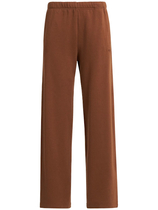Skims: Cotton blend classic straight leg pants - Bison - women_0 | Luisa Via Roma