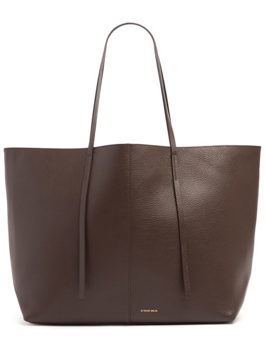 By Malene Birger: Abilla grain leather tote bag - Carafe - women_0 | Luisa Via Roma