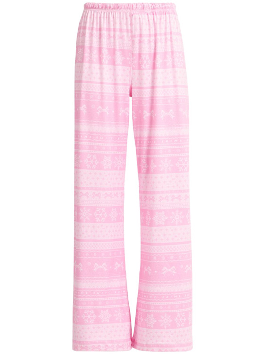 Skims: Stretch tech pajama pants - Bubble Gum Bow - women_0 | Luisa Via Roma
