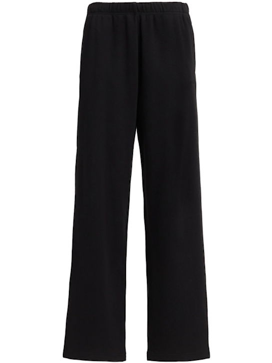 Skims: Cotton blend classic straight sweatpants - Onyx - women_0 | Luisa Via Roma
